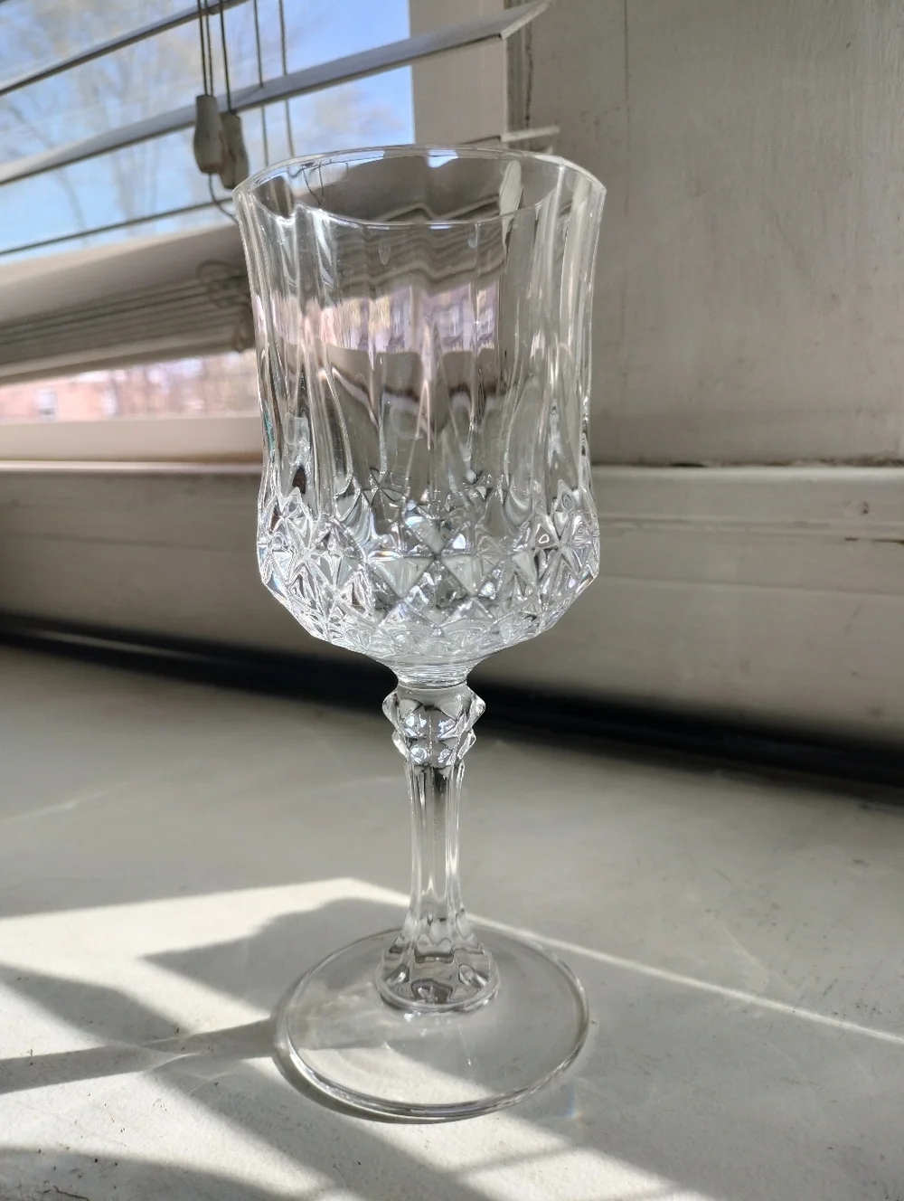 Vintage Set 4 Cristal D'Arques Durand Longchamp Stemmed Goblets Wine Glasses 6oz